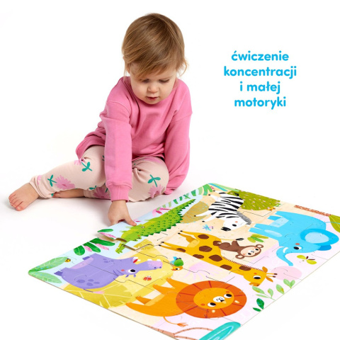 Puzzle edukacyjne dla 2 latka - zwierzęta na Sawannie - puzzle dla maluchów. Puzzle edukacyjne dla 2 latka - zwierzęta na Sawannie - puzzle dla maluchów.