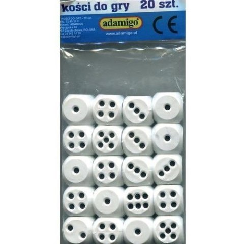 Kości do gry komplet 20 sztuk Adamigo Kości do gry komplet 20 sztuk Adamigo