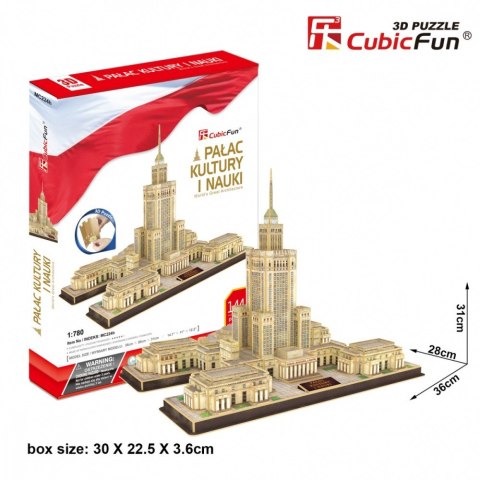 Puzzle 3D Palac Kultury i Nauki, 144 elementy Cubic Fun Puzzle 3D Palac Kultury i Nauki, 144 elementy Cubic Fun