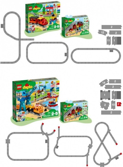 Klocki DUPLO 10872 Tory kolejowe i wiadukt LEGO Klocki DUPLO 10872 Tory kolejowe i wiadukt LEGO