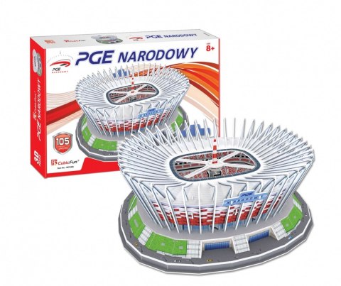 Puzzle 105 elementów 3D Stadion PGE Narodowy Cubic Fun Puzzle 105 elementów 3D Stadion PGE Narodowy Cubic Fun