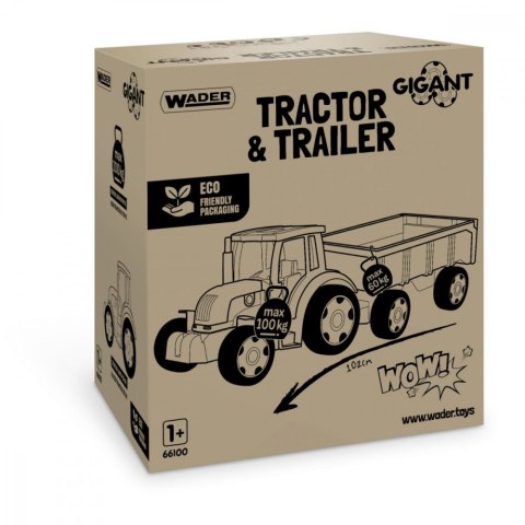 Traktor z przyczepą 120 cm Gigant pudełko Wader Traktor z przyczepą 120 cm Gigant pudełko Wader