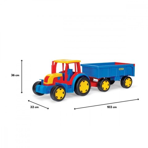 Traktor z przyczepą 120 cm Gigant pudełko Wader Traktor z przyczepą 120 cm Gigant pudełko Wader