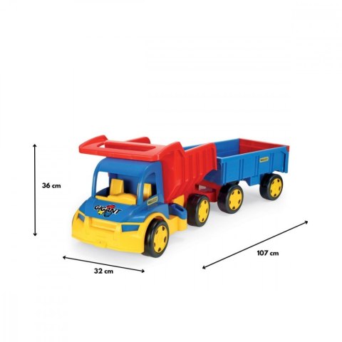 Wywrotka z przyczepą 107 cm Gigant Truck Wader Wywrotka z przyczepą 107 cm Gigant Truck Wader