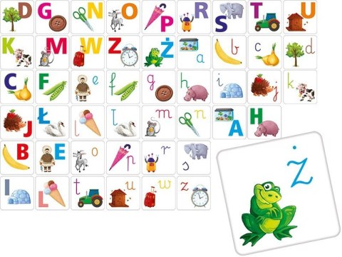 Gra Memory Literki małe i duże Adamigo Gra Memory Literki małe i duże Adamigo