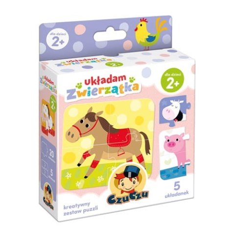 Układanka edukacyjna dla dzieci - Zestaw puzzli zwierzątka - CzuCzu - 2 latka + Układanka edukacyjna dla dzieci - Zestaw puzzli zwierzątka - CzuCzu - 2 latka +