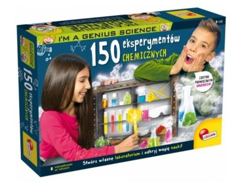 Zestaw naukowy I'M A Genius 150 eksperymentów chemicznych Lisciani Zestaw naukowy I'M A Genius 150 eksperymentów chemicznych Lisciani
