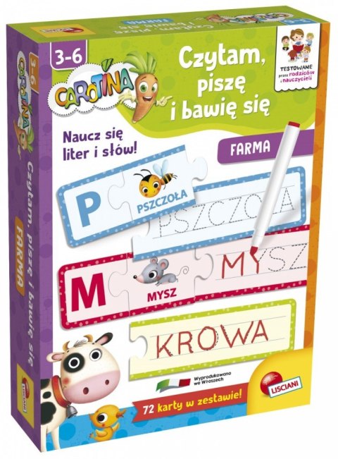 Gra Carotina Bawię się, czytam i pisze - Farma Lisciani Gra Carotina Bawię się, czytam i pisze - Farma Lisciani