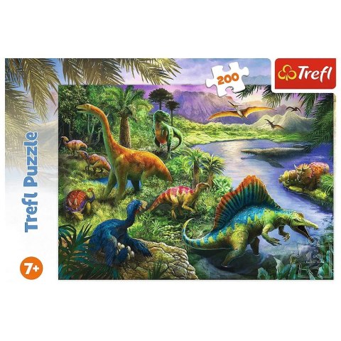 Puzzle 200 elementów Drapieżne dinozaury Trefl Puzzle 200 elementów Drapieżne dinozaury Trefl