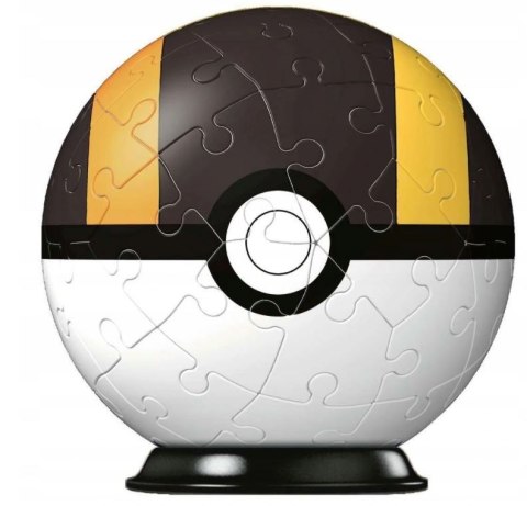 Puzzle 54 elementy 3D Kula, Pokemon czarna Ravensburger Polska Puzzle 54 elementy 3D Kula, Pokemon czarna Ravensburger Polska