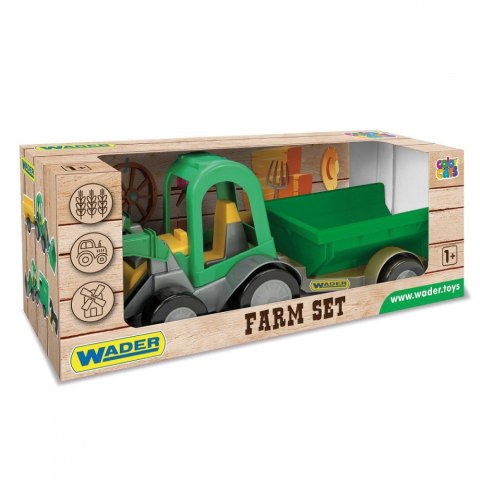 Traktor ładowarka z przyczepą Farmer w kartonie Wader Traktor ładowarka z przyczepą Farmer w kartonie Wader