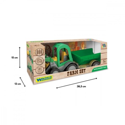 Traktor ładowarka z przyczepą Farmer w kartonie Wader Traktor ładowarka z przyczepą Farmer w kartonie Wader