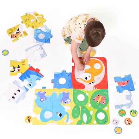 Układanka Duuuże puzzle z dziurką - Zwierzęta CzuCzu Układanka Duuuże puzzle z dziurką - Zwierzęta CzuCzu