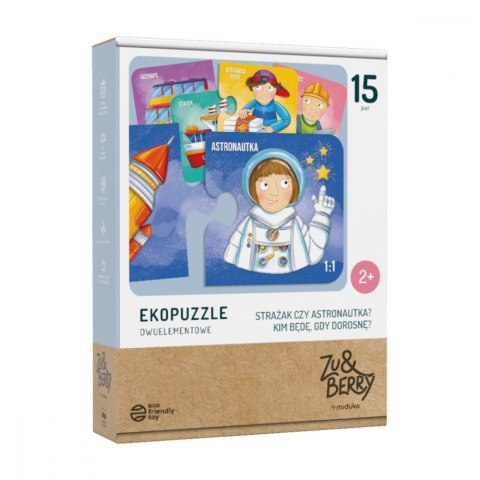 Puzzle dwuelementowe Strażak czy astronautka? Kim będę, gdy dorosnę? Muduko Puzzle dwuelementowe Strażak czy astronautka? Kim będę, gdy dorosnę? Muduko