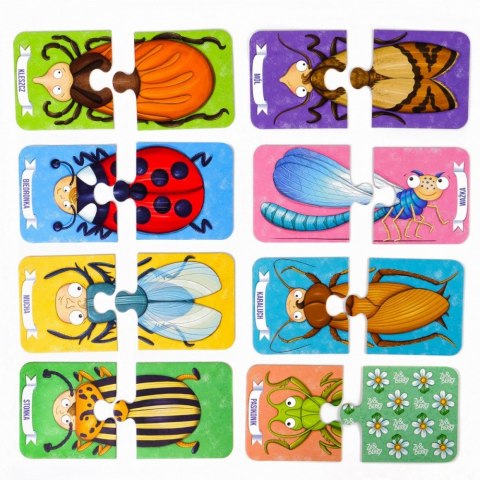 Puzzle dwuelementowe Zaprzyjaźnij się z owadami Muduko Puzzle dwuelementowe Zaprzyjaźnij się z owadami Muduko