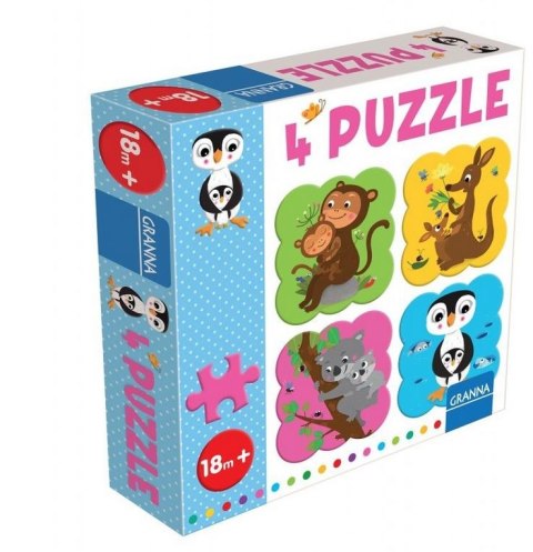 Puzzle z Pingwinem 4 puzle 4 elementy Granna Puzzle z Pingwinem 4 puzle 4 elementy Granna