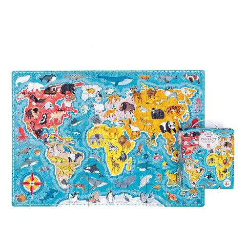 Puzzle 60 elementów Puzzlove - Mapa świata Zwierzęta CzuCzu Puzzle 60 elementów Puzzlove - Mapa świata Zwierzęta CzuCzu