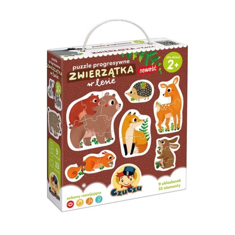 Puzzle progresywne - Zwierzątka w lesie CzuCzu Puzzle progresywne - Zwierzątka w lesie CzuCzu