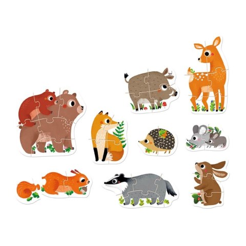 Puzzle progresywne - Zwierzątka w lesie CzuCzu Puzzle progresywne - Zwierzątka w lesie CzuCzu