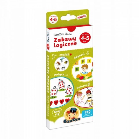 Książeczka Zabawy logiczne dla dzieci od 4-5 lat CzuCzu Książeczka Zabawy logiczne dla dzieci od 4-5 lat CzuCzu