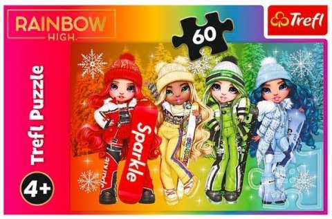 Puzzle 60 elementów Radosne lalki Rainbow high Trefl Puzzle 60 elementów Radosne lalki Rainbow high Trefl