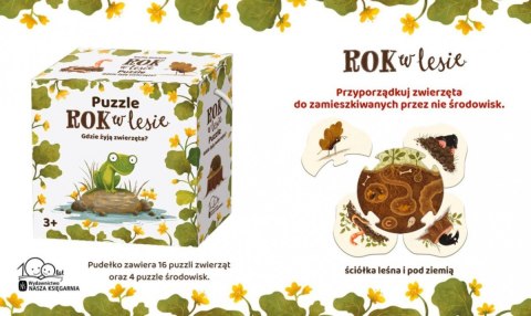 Puzzle Rok w lesie. Gdzie żyją zwierzęta Nasza księgarnia Puzzle Rok w lesie. Gdzie żyją zwierzęta Nasza księgarnia