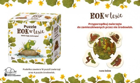 Puzzle Rok w lesie. Gdzie żyją zwierzęta Nasza księgarnia Puzzle Rok w lesie. Gdzie żyją zwierzęta Nasza księgarnia