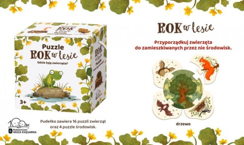 Puzzle Rok w lesie. Gdzie żyją zwierzęta Nasza księgarnia Puzzle Rok w lesie. Gdzie żyją zwierzęta Nasza księgarnia
