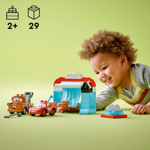 Klocki DUPLO 10996 Disney and Pixars Cars Zygzak McQueen i Złomek - myjnia LEGO Klocki DUPLO 10996 Disney and Pixars Cars Zygzak McQueen i Złomek - myjnia LEGO