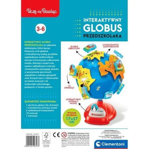 Interaktywny Globus Przedszkolaka Clementoni Interaktywny Globus Przedszkolaka Clementoni