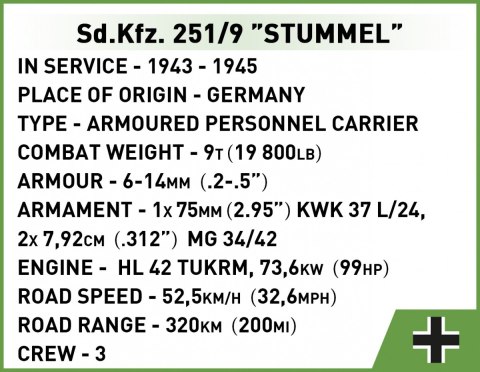 Klocki Sd.Kfz. 251/9 Stummel Cobi Klocki Klocki Sd.Kfz. 251/9 Stummel Cobi Klocki