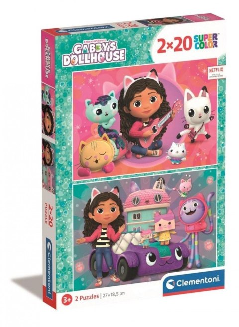 Puzle 2x20 elementów Koci Domek Gabi Clementoni Puzle 2x20 elementów Koci Domek Gabi Clementoni