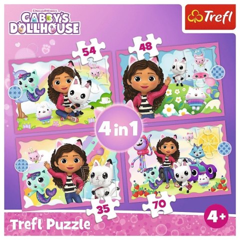 Puzzle 4w1 Przygody Gabi Koci Domek Gabi Trefl Puzzle 4w1 Przygody Gabi Koci Domek Gabi Trefl