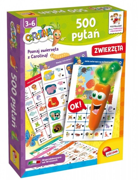 Gra Carotina 500 pytań - Zwierzęta Lisciani Gra Carotina 500 pytań - Zwierzęta Lisciani