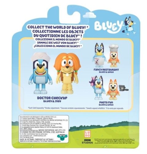 Zestaw figurek Bluey 2pak Wizyta u lekarza Tm Toys Zestaw figurek Bluey 2pak Wizyta u lekarza Tm Toys