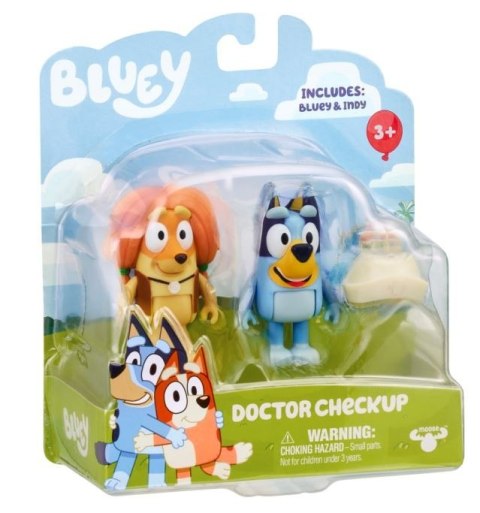 Zestaw figurek Bluey 2pak Wizyta u lekarza Tm Toys Zestaw figurek Bluey 2pak Wizyta u lekarza Tm Toys