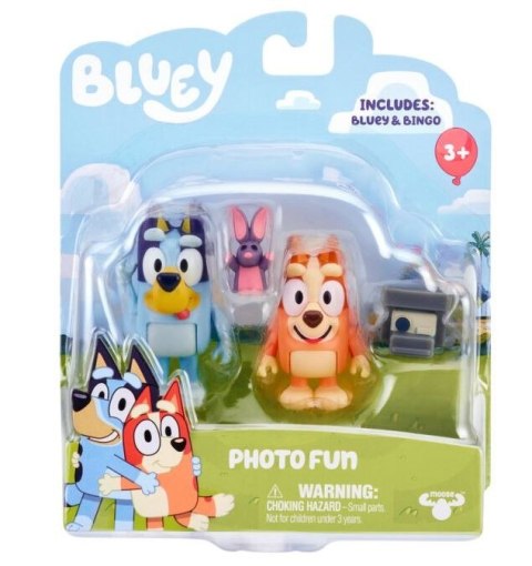 Zestaw figurek Bluey 2pak zabawa w fotografa Tm Toys Zestaw figurek Bluey 2pak zabawa w fotografa Tm Toys