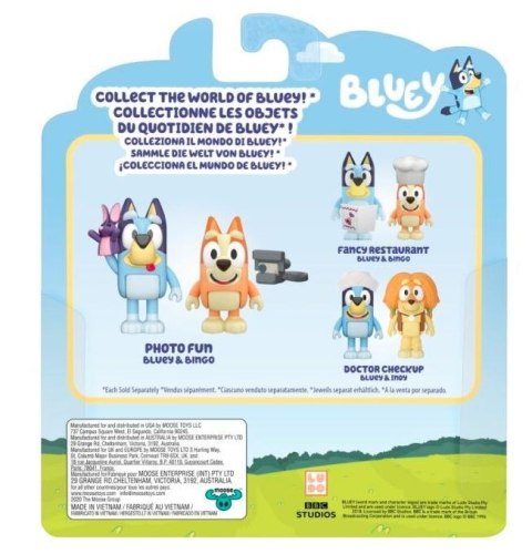Zestaw figurek Bluey 2pak zabawa w fotografa Tm Toys Zestaw figurek Bluey 2pak zabawa w fotografa Tm Toys
