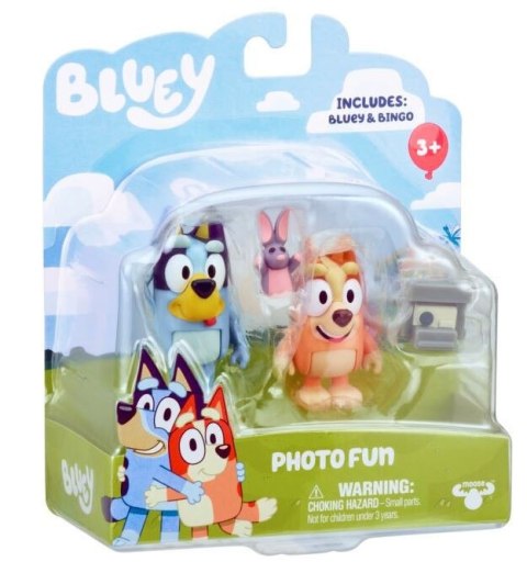 Zestaw figurek Bluey 2pak zabawa w fotografa Tm Toys Zestaw figurek Bluey 2pak zabawa w fotografa Tm Toys