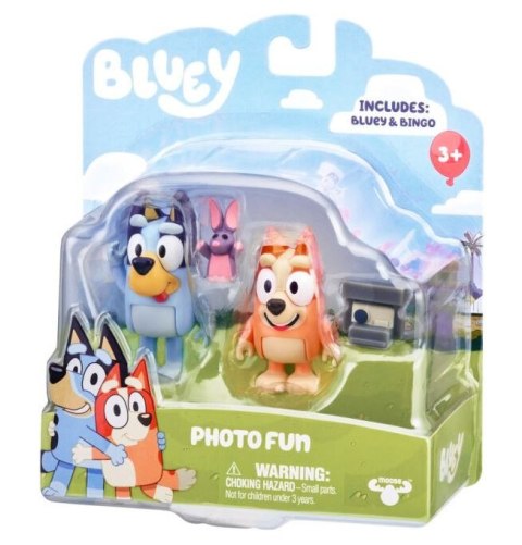 Zestaw figurek Bluey 2pak zabawa w fotografa Tm Toys Zestaw figurek Bluey 2pak zabawa w fotografa Tm Toys