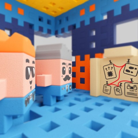 Klocki konstrukcyjne Waffle mini - Posterunek policji Marioinex Klocki konstrukcyjne Waffle mini - Posterunek policji Marioinex