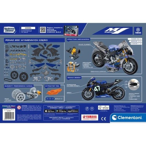 Zestaw konstrukcyjny Laboratorium Mechaniki - Yamaha M1 Clementoni Zestaw konstrukcyjny Laboratorium Mechaniki - Yamaha M1 Clementoni