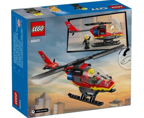 Klocki City 60411 Strażacki helikopter ratunkowy LEGO Klocki City 60411 Strażacki helikopter ratunkowy LEGO