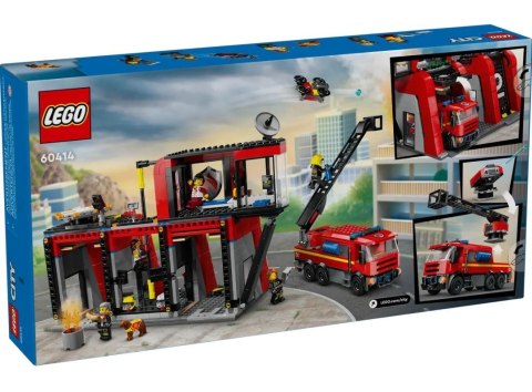 Klocki City 60414 Remiza strażacka z wozem strażackim LEGO Klocki City 60414 Remiza strażacka z wozem strażackim LEGO