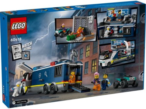 Klocki City 60418 Policyjna ciężarówka z laboratorium kryminalnym LEGO Klocki City 60418 Policyjna ciężarówka z laboratorium kryminalnym LEGO