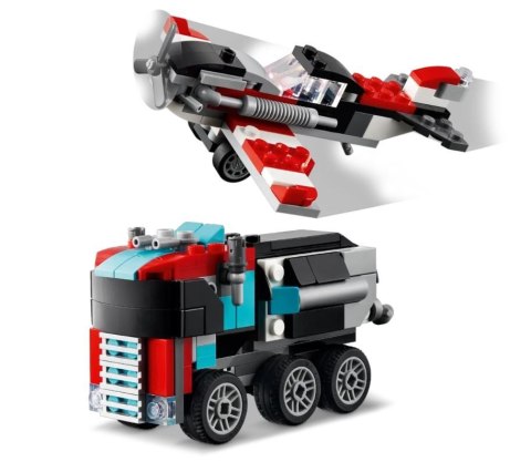 Klocki Creator 31146 Ciężarówka z platformą i helikopterem LEGO Klocki Creator 31146 Ciężarówka z platformą i helikopterem LEGO