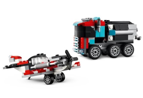 Klocki Creator 31146 Ciężarówka z platformą i helikopterem LEGO Klocki Creator 31146 Ciężarówka z platformą i helikopterem LEGO
