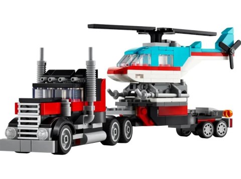 Klocki Creator 31146 Ciężarówka z platformą i helikopterem LEGO Klocki Creator 31146 Ciężarówka z platformą i helikopterem LEGO