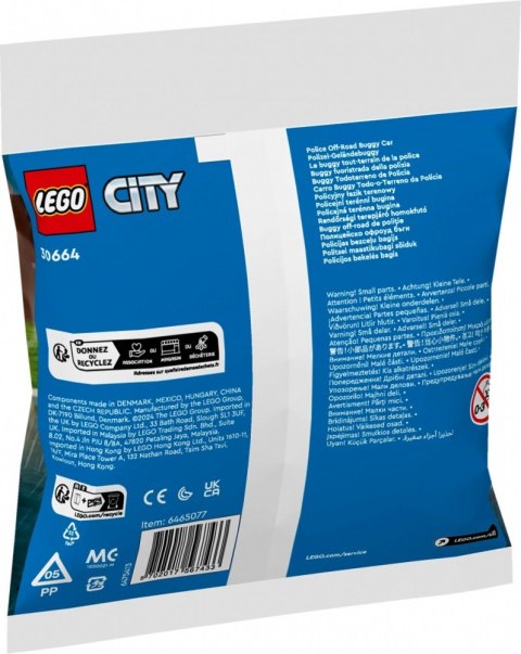 Klocki City 30664 Policyjny łazik terenowy LEGO Klocki City 30664 Policyjny łazik terenowy LEGO