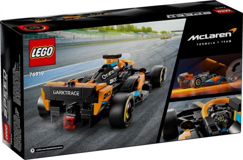 Klocki Speed Champions 76919 Samochód wyścigowy McLaren Formula 1 wersja 2023 LEGO Klocki Speed Champions 76919 Samochód wyścigowy McLaren Formula 1 wersja 2023 LEGO
